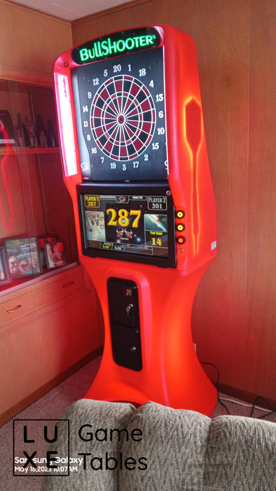 Arachnid Bullshooter Galaxy G3 Fire Dartboard Coin Operated in Red