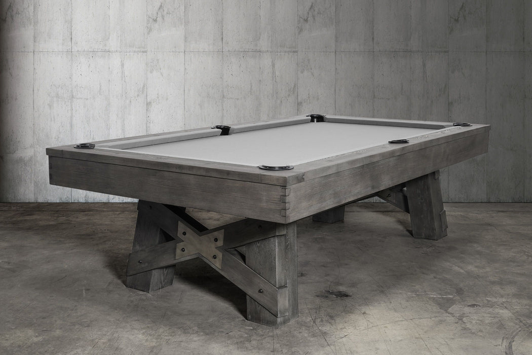 Nixon Georgia 7' Slate Pool Table in Grayson Grey Finish w/ Dining Top Option