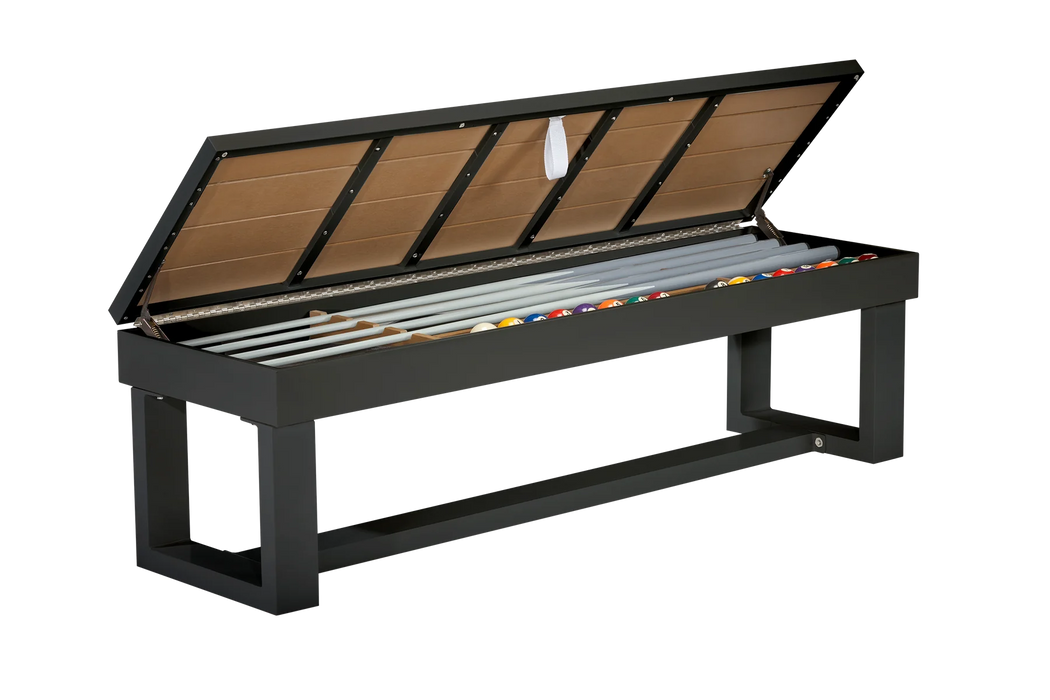 American Heritage  Billiards Lanai 8' Outdoor Slate Pool Table In Obsidian Black