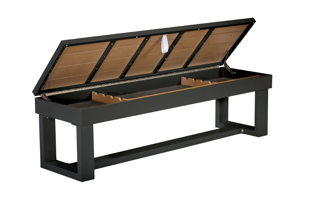 American Heritage  Billiards Lanai 8' Outdoor Slate Pool Table In Obsidian Black