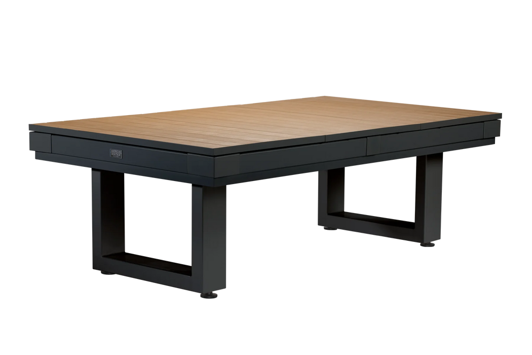 American Heritage  Billiards Lanai 8' Outdoor Slate Pool Table In Obsidian Black