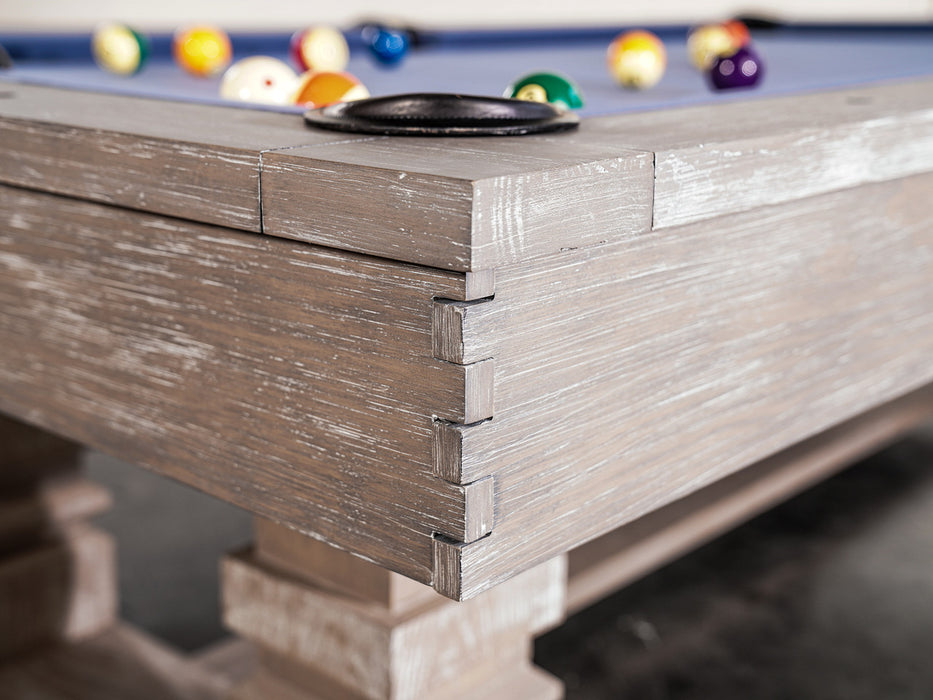 Nixon Huck 8' Slate Pool Table in Grey White Oak Finish w/ Dining Top Option