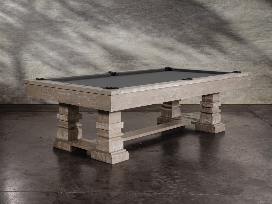 Nixon Huck 8' Slate Pool Table in Grey White Oak Finish w/ Dining Top Option