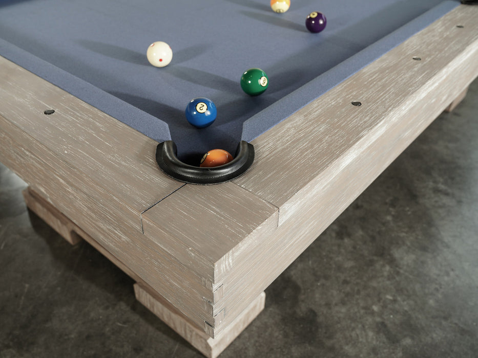 Nixon Huck 8' Slate Pool Table in Grey White Oak Finish w/ Dining Top Option