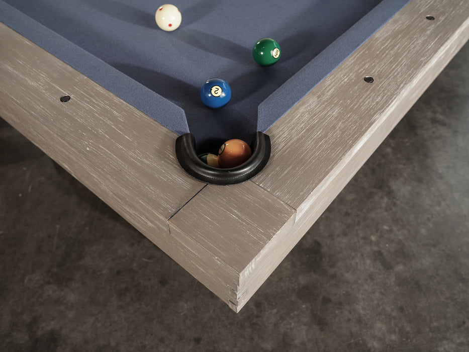 Nixon Huck 8' Slate Pool Table in Grey White Oak Finish w/ Dining Top Option
