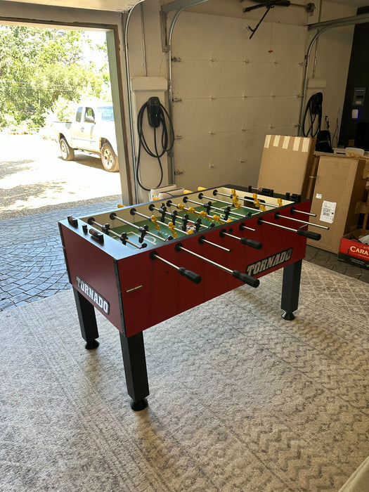 Tornado T-3000 Competition Foosball Table in Crimson Red White Glove Delivery