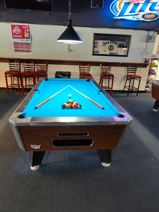 Valley Panther ZD-X Coin Operated Pool Table with Electric Blue Felt