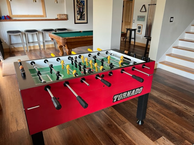 Tornado Tournament T-3000 Competition Foosball Table in Crimson Red