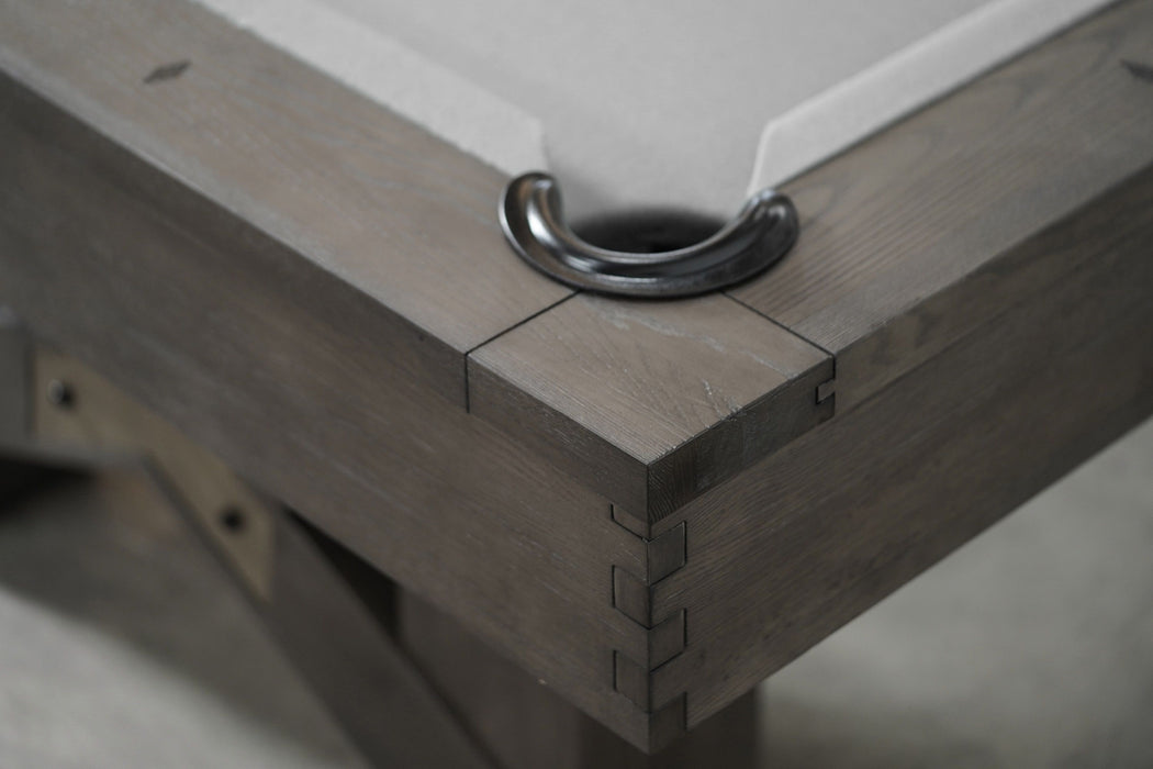 Nixon Georgia 8' Slate Pool Table in Grayson Grey Finish w/ Dining Top Option