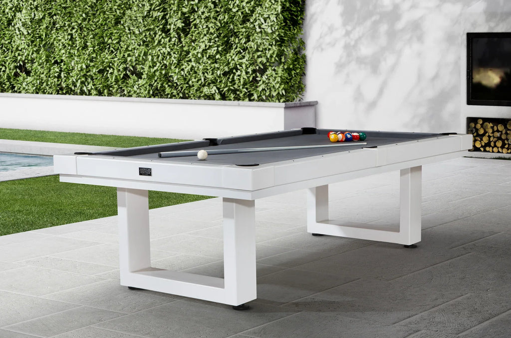 American Heritage Billiards Lanai 8' Outdoor Slate Pool Table In Pearl ...