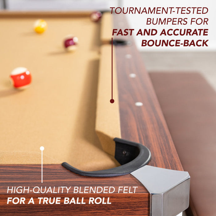 Hathaway Newport 7-ft Pool Table Combo Set w/ Benches in White