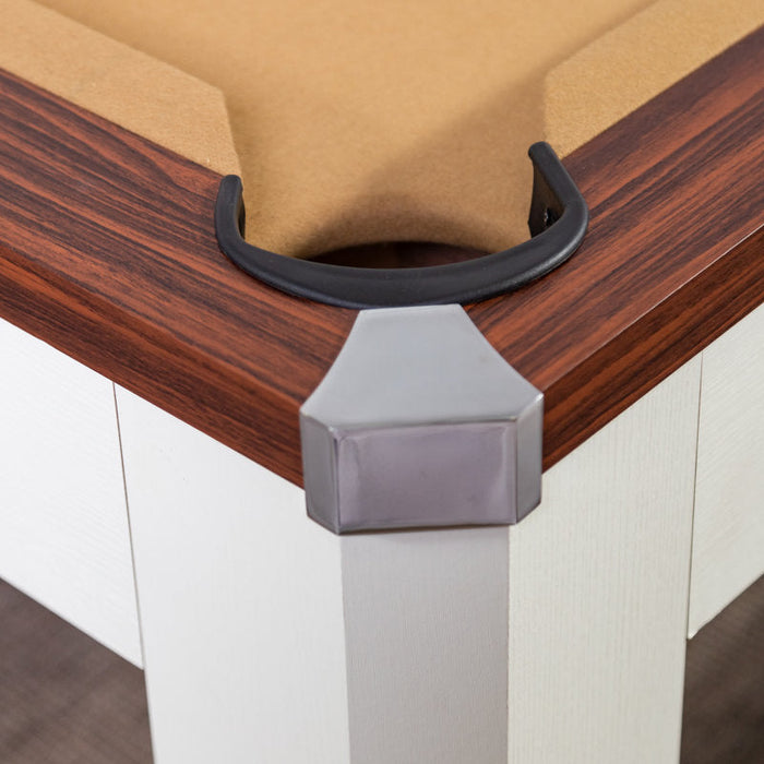 Hathaway Newport 7-ft Pool Table Combo Set w/ Benches in White