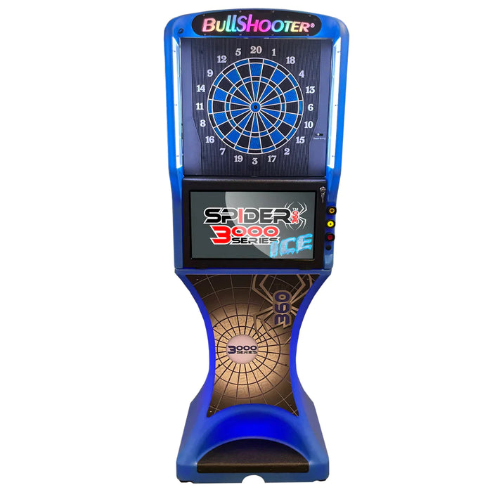 Arachnid Blue Ice Spider 360 3000 Series Premium Dual-Head Electronic Dartboard (Touch to Flip)