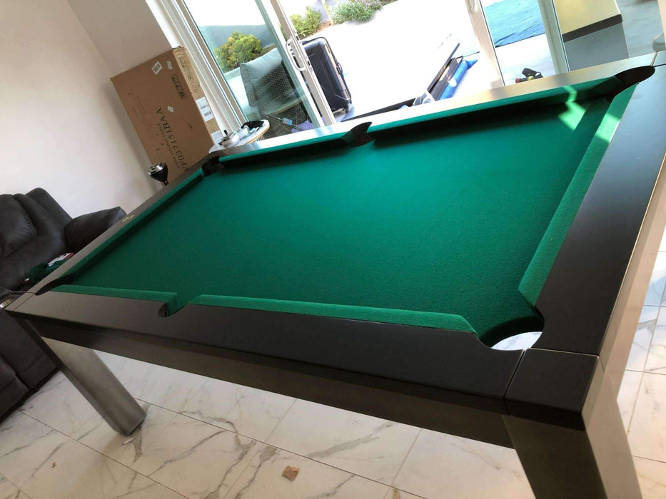 Playcraft Monaco 8' Slate Pool Table with Dining Top with Tournament Green Felt