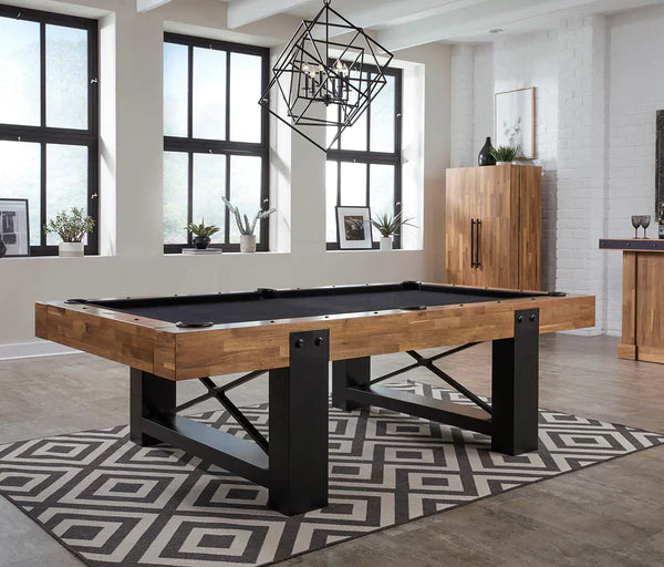 American Heritage Billiards Knoxville 8' Slate Pool Table in Acacia — Luxe Game Tables