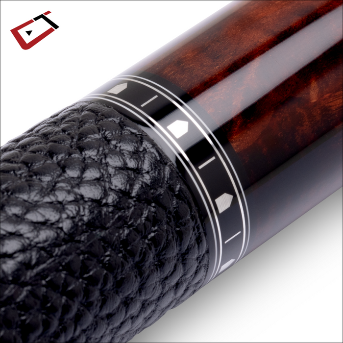 Cuetec Truewood Burl II Leather Wrap (11.8 Shaft)