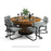 RAM Game Room Prohibition 60" Poker Table - Walnut