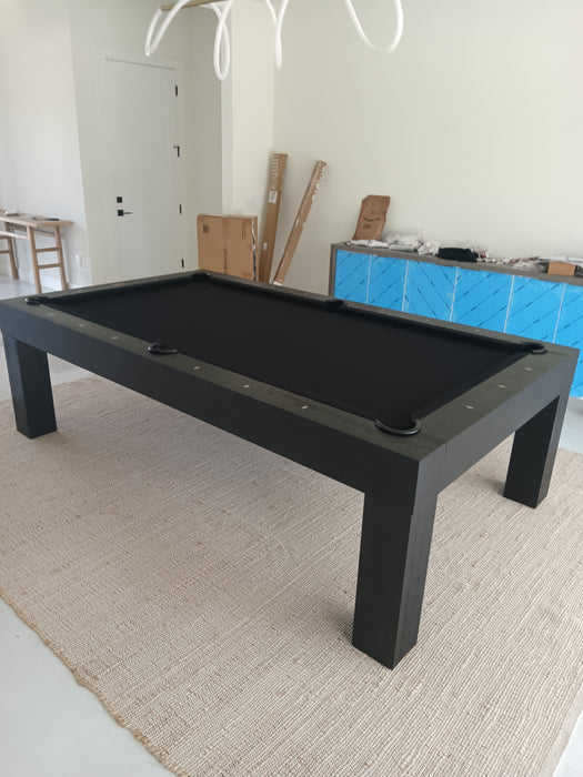 American Heritage Billiards Alta 8' Slate Pool Table in Black Ash with Black Felt