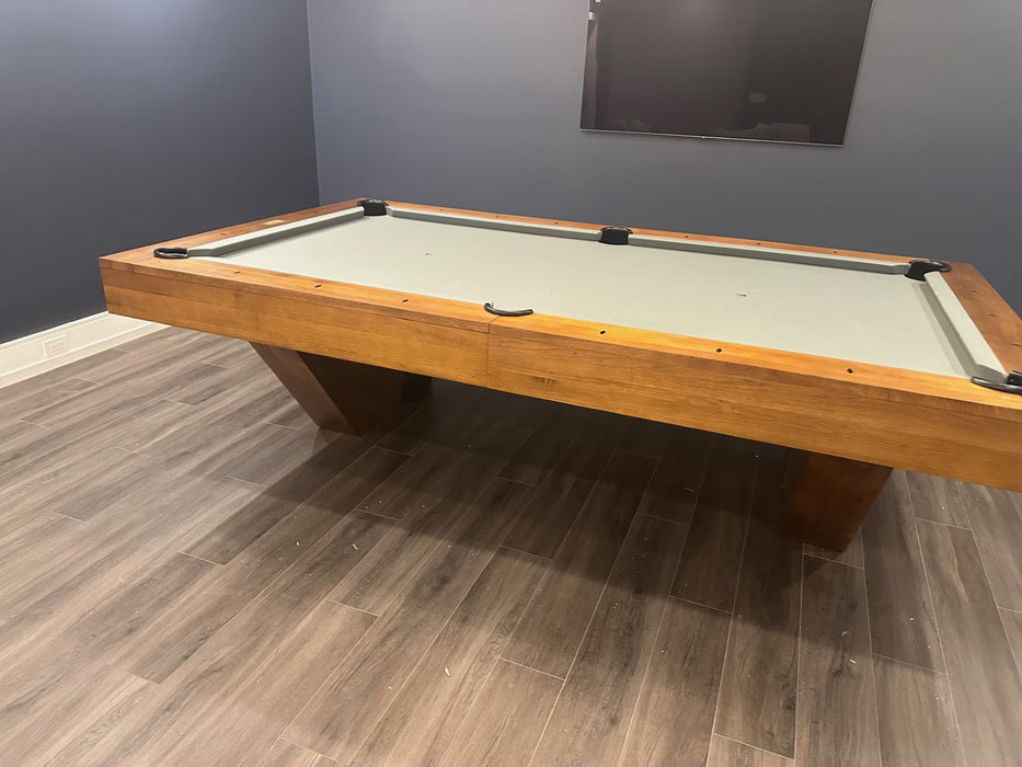 American Heritage Billiards Annex 8' Slate Table in Brushed Walnut with Dining Top 