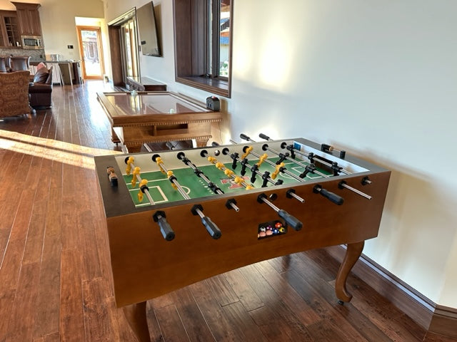 Champion Madison Foosball Table with Matching Dynamo Air Hockey Table