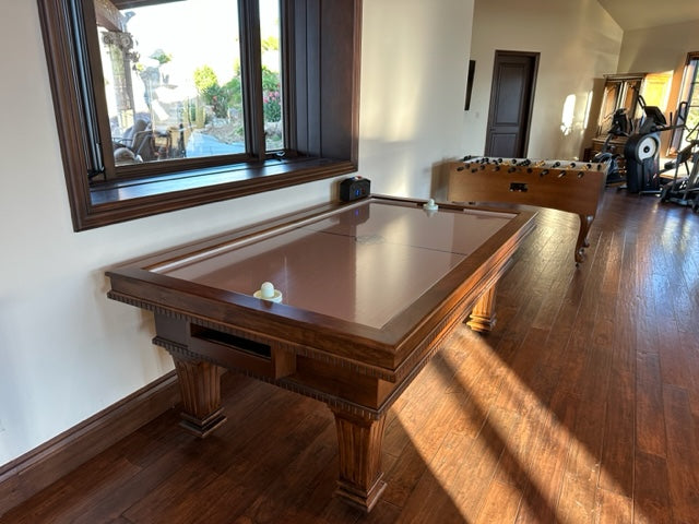 Dynamo 7' Reagan Air Hockey Table with Natural Finish on Maple Wood