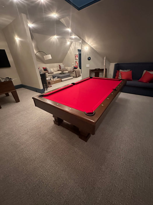 Connelly Billiards Westlake Slate Pool Table with Felt Color Red(35) Championship and Stain Medium - Wood - Maple