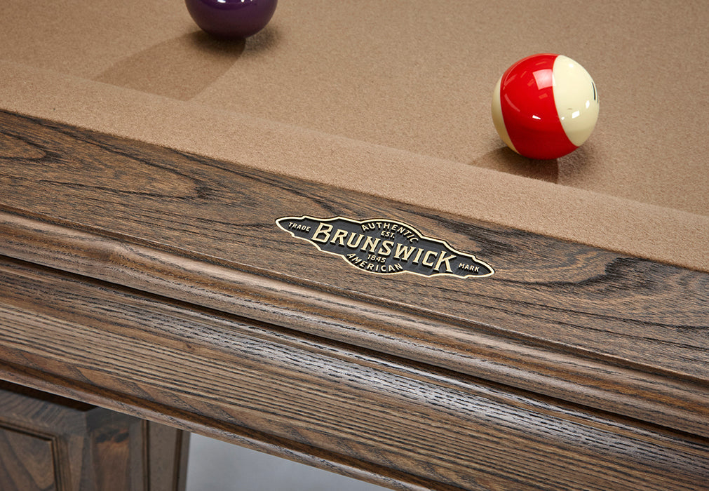 Brunswick Billiards Glenwood 8' Slate Pool Table in Coffee w/ Tapered Legs