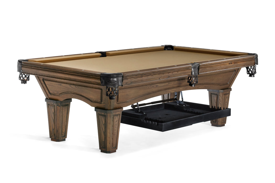 Brunswick Billiards Glenwood 8' Slate Pool Table in Coffee w/ Tapered Legs