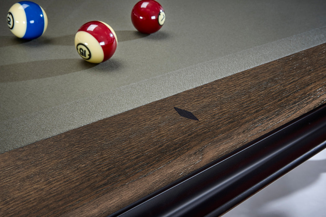 Brunswick Billiards Glenwood 8' Slate Pool Table in Matte Black/Coffee w/ Tapered Legs