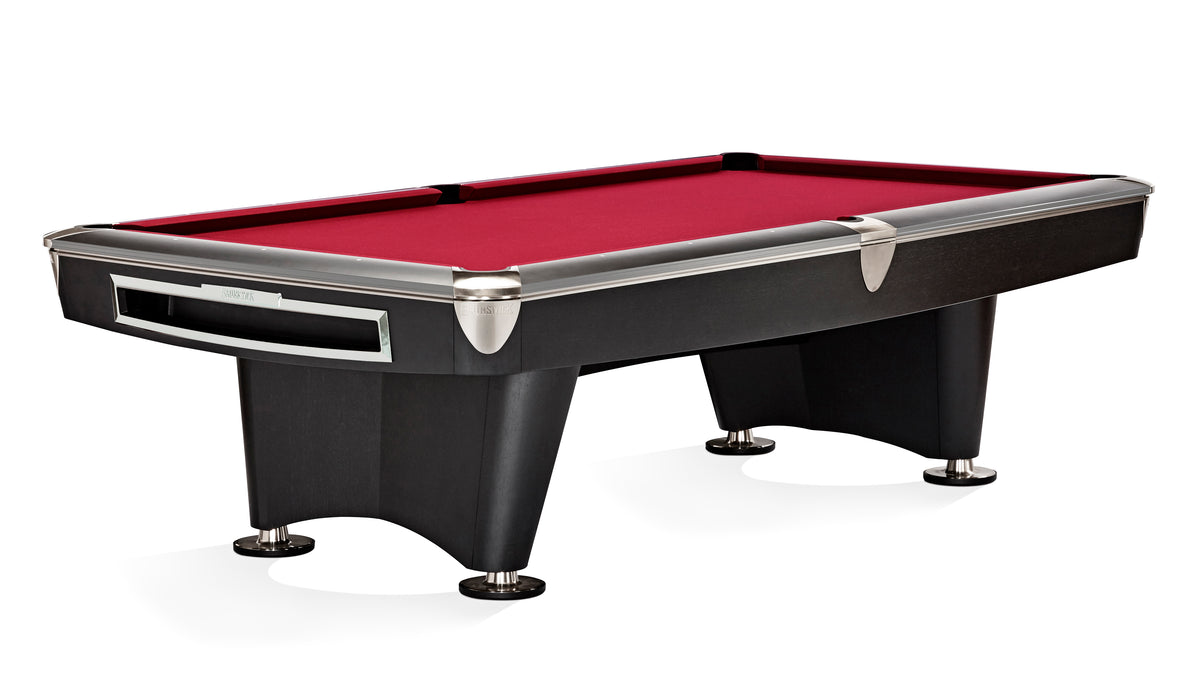 Brunswick Billiards Gold Crown VI 9' Slate Pool Table in Matte Black w/ Pockets