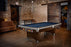 Brunswick Billiards Gold Crown VI 8' Slate Pool Table in Skyline Walnut/Espresso w/ Gully Return