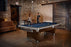 Brunswick Billiards Gold Crown VI 8' Slate Pool Table in Skyline Walnut/Espresso w/ Gully Return