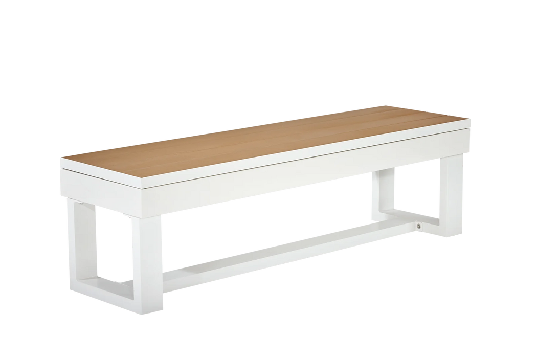 American Heritage Lanai Outdoor Multi-Functional Storage Bench in Pearl White Set of 2