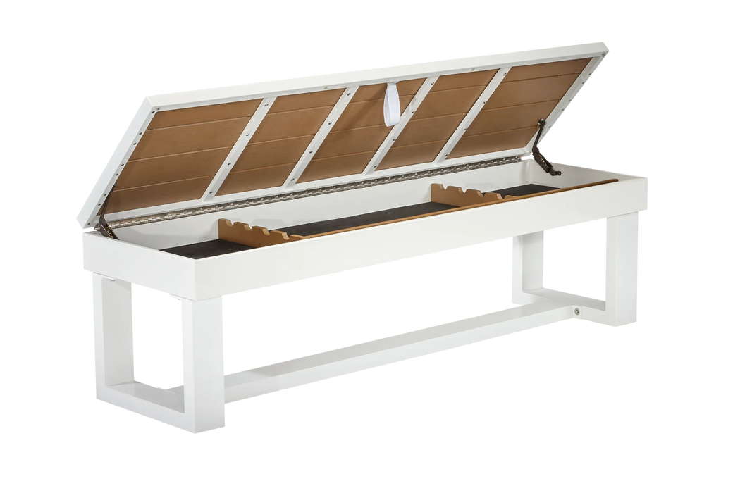 American Heritage Lanai Outdoor Multi-Functional Storage Bench in Pearl White Set of 2