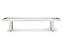 American Heritage Lanai 12' Pearl White shuffleboard table by American Heritage Billiards, front view.