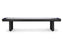 American Heritage Lanai 9' outdoor shuffleboard table in obsidian black, front view.