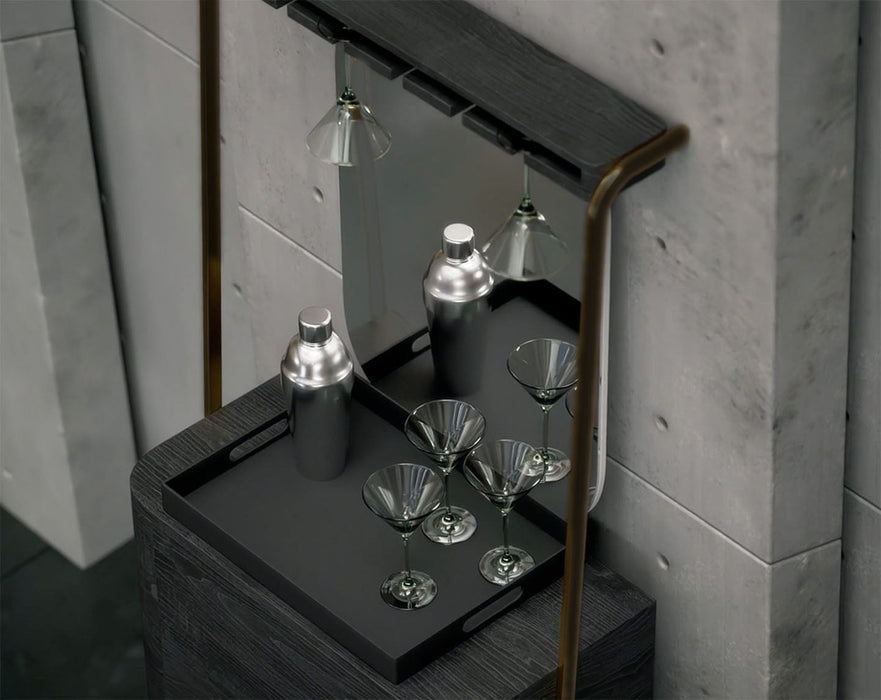 Mini Cocktail Table RAM Game Room Prohibition Mini Cocktail Bar - Black - Bar only — Luxe ...