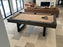 Nixon Mckay 8' Slate Pool Table in Charcoal Finish w/ Dining Top Option Installed with Khaki Felt