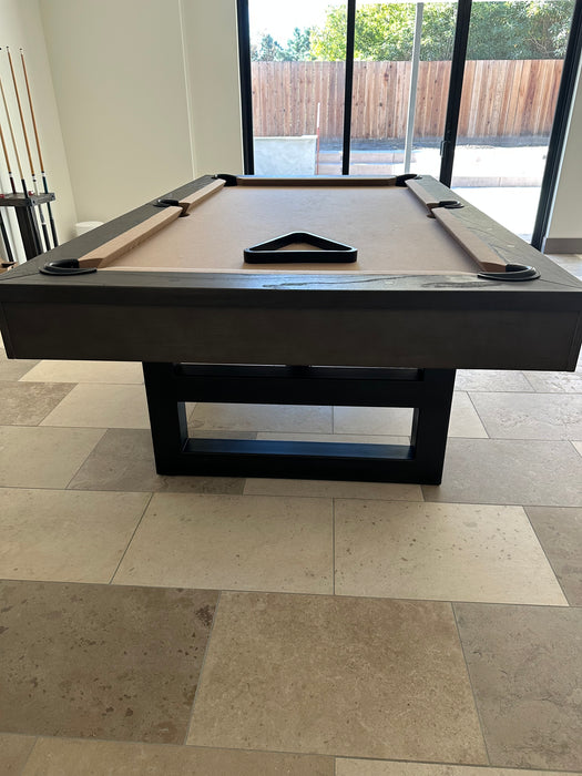 Nixon Mckay 8' Slate Pool Table in Charcoal Finish w/ Dining Top Option