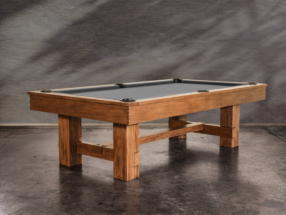 Nixon Presli 7' Slate Pool Table in Native Acacia Finish w/ Dining Top ...