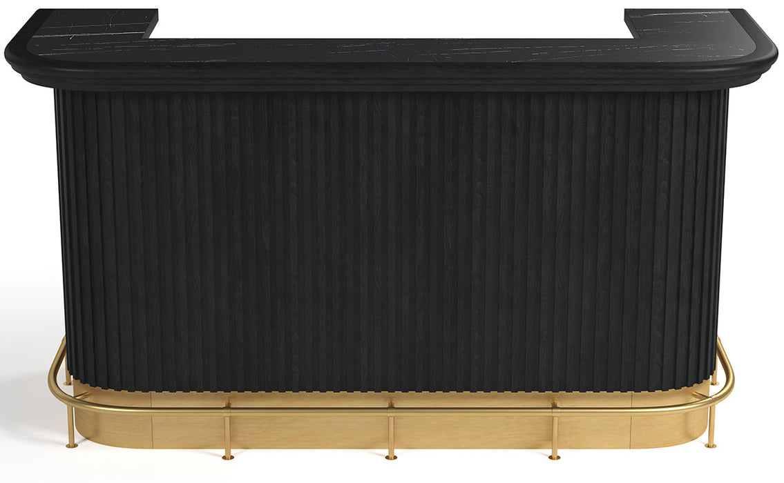 RAM Game Room Prohibition 84" Cocktail Bar - Black