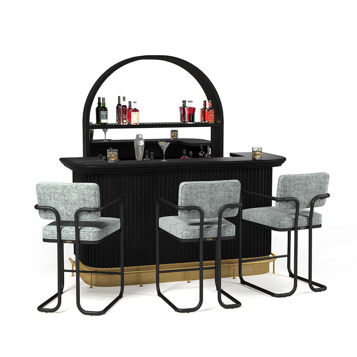 RAM Game Room Prohibition 84" Cocktail Bar - Black