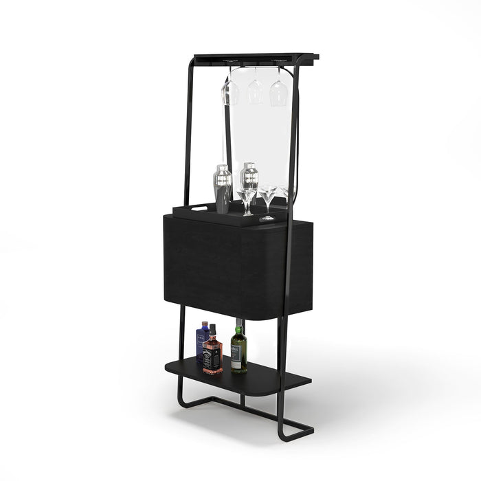RAM Game Room Prohibition Mini Cocktail Bar - Black - Bar only