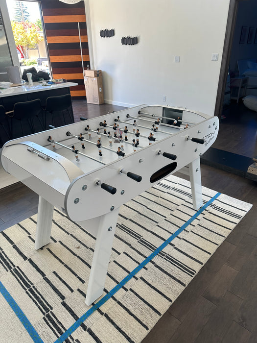 White Foosball Table with Telescopic rods