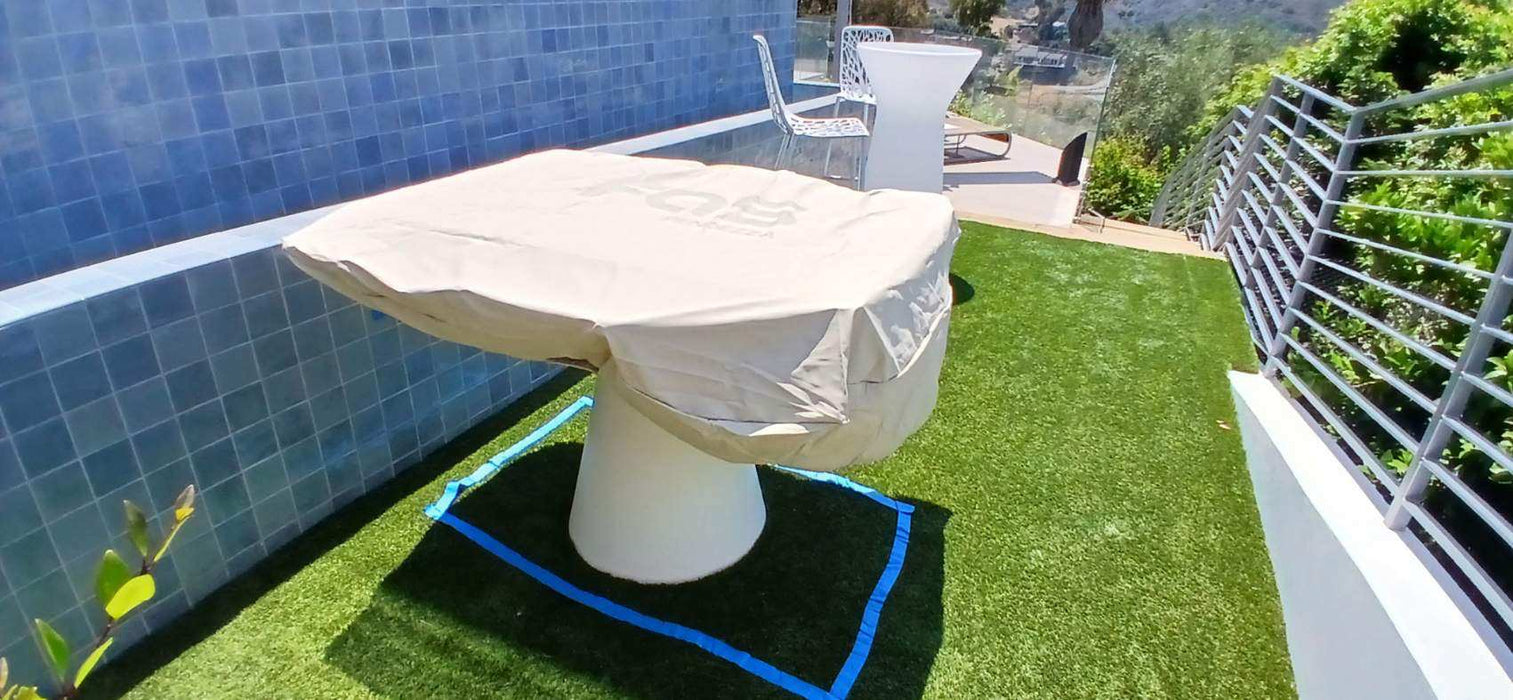 FAS Ciclope White Outdoor Foosball Table Free Dining Top - Cover & Balls