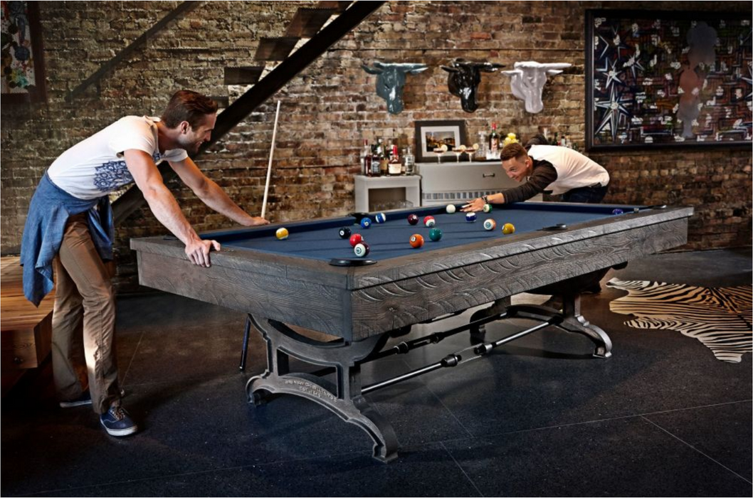 Brunswick Billiards Birmingham 8' Slate Pool Table in Charcoal