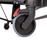 Close-up of a braked caster wheel on the Kettler Sedona Outdoor Table Tennis Table.