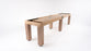 Champion 14' Richland Shuffleboard Table by Champion features four sturdy legs and solid wood.