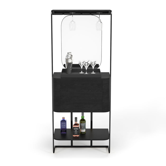 RAM Game Room Prohibition Mini Cocktail Bar - Black - Bar only