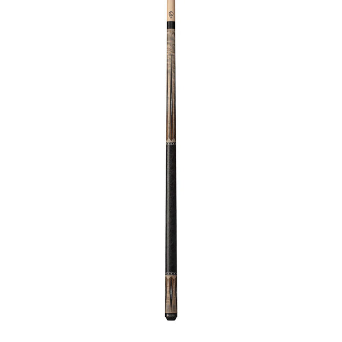 Lucasi Custom Matte Grey Maple & Bocote/White Recon Cue with Leather Wrap - LZC57